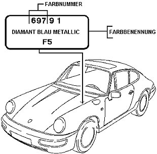 Label im Kofferaum vorne rechts