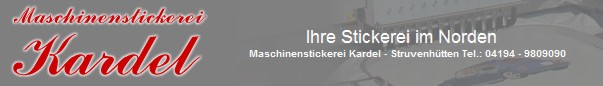 MS Kardel - Ihre Stickerei im Norden